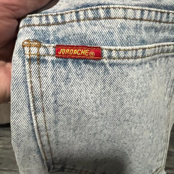 Jordache Basics 90s Acid Wash Jeans 11/12 (27x28.5) Made in Hong Kong - Picture 7 of 10